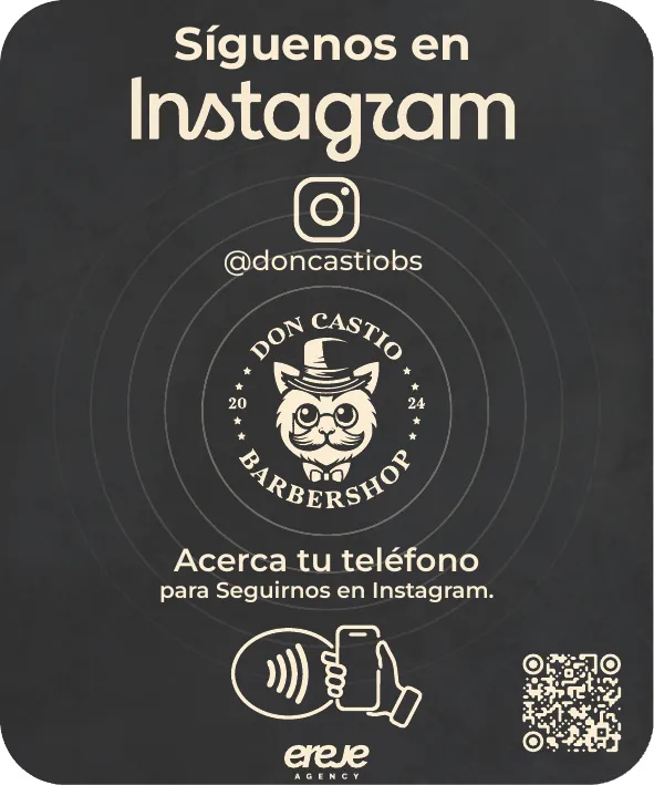 Placa de Instagram hecha para Don Castio Barbershop
