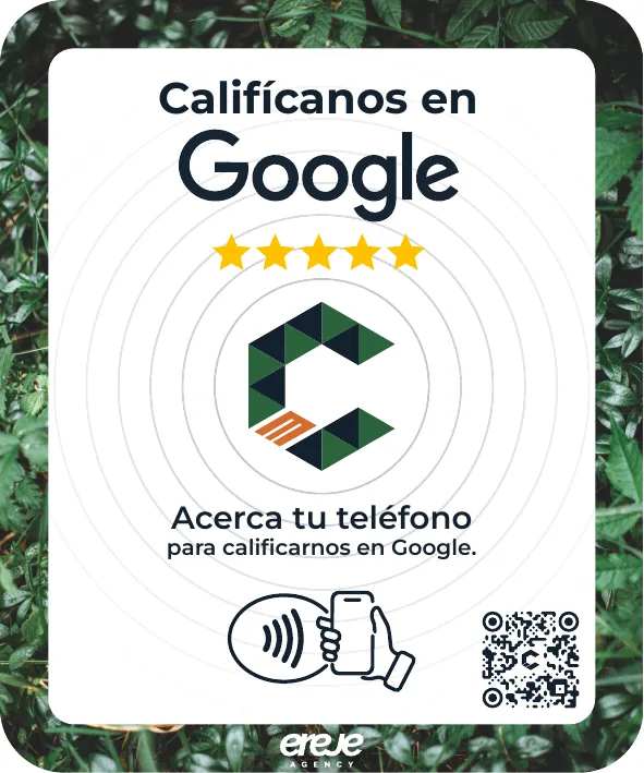Placa de reseñas de Google hecha para Cuevita Bistro