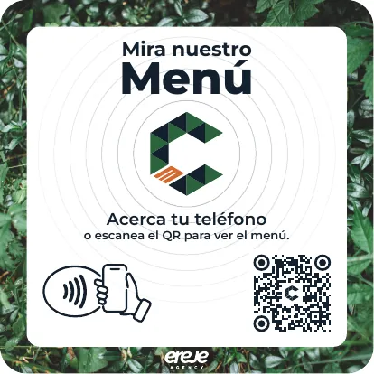 Sticker de mesa para ver el menú, Cuevita Bistro