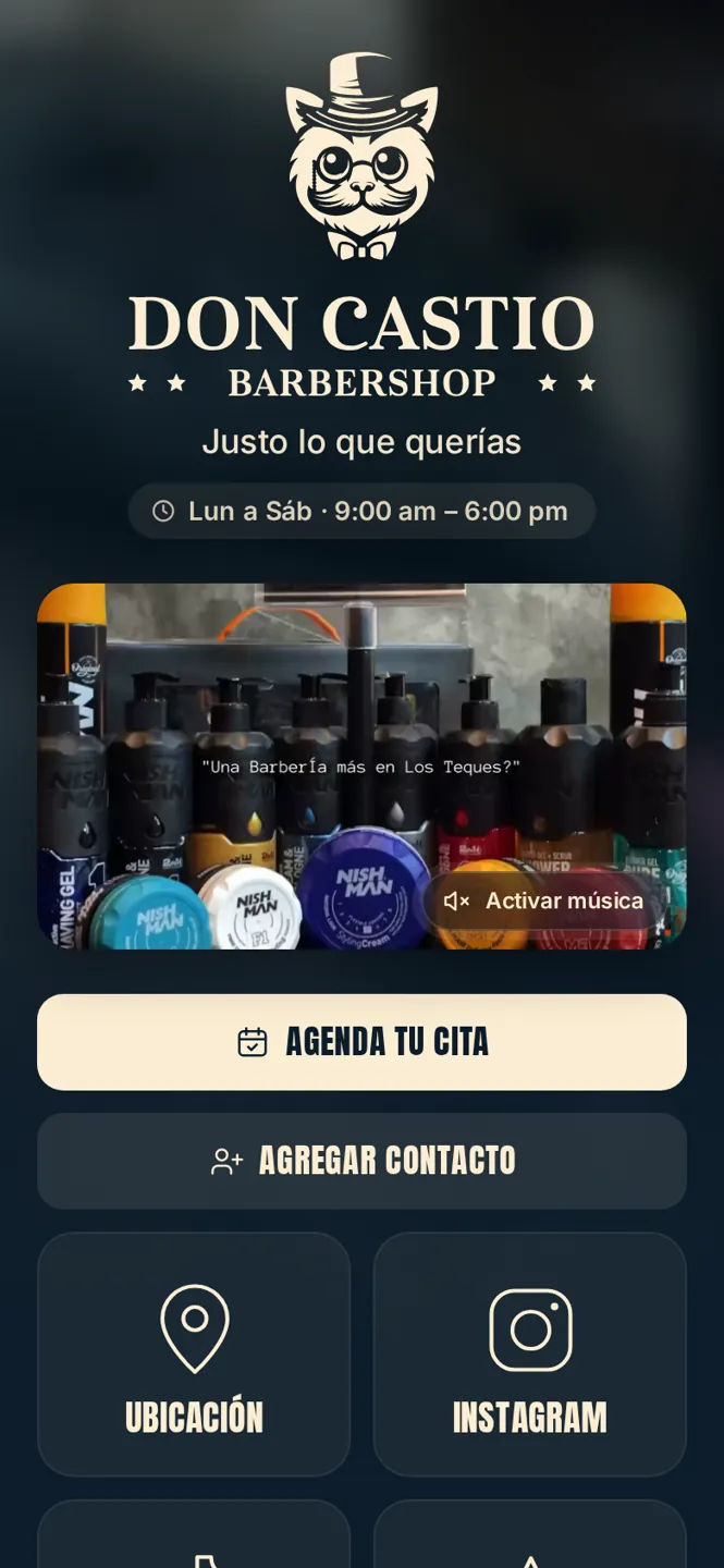 Ficha digital de Don Castio Barbershop